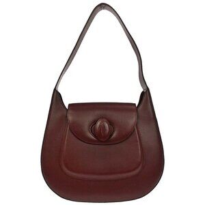 Cartier Bordeaux Leather Handbag ELDD 134947